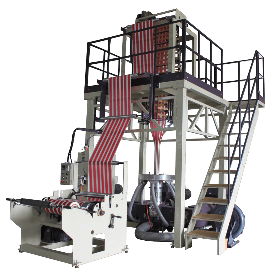 HDPE/LDPE Stripe Two Color Co-extrusion Film Blowing Machine